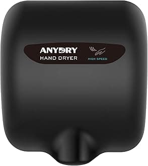 2800B Commercial Hand Dryer For Toilets,Heavy Duty Stainless Steel Electric Hand Dryers,With Banner.(Matte Black)