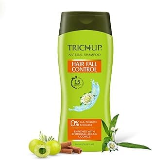 Trichup Hair Fall Control Herbal Shampoo - Enriched Amla, Licorice & Bhringaraj - Help to Reduce Hair Fall & Thinning Hair (200ml)