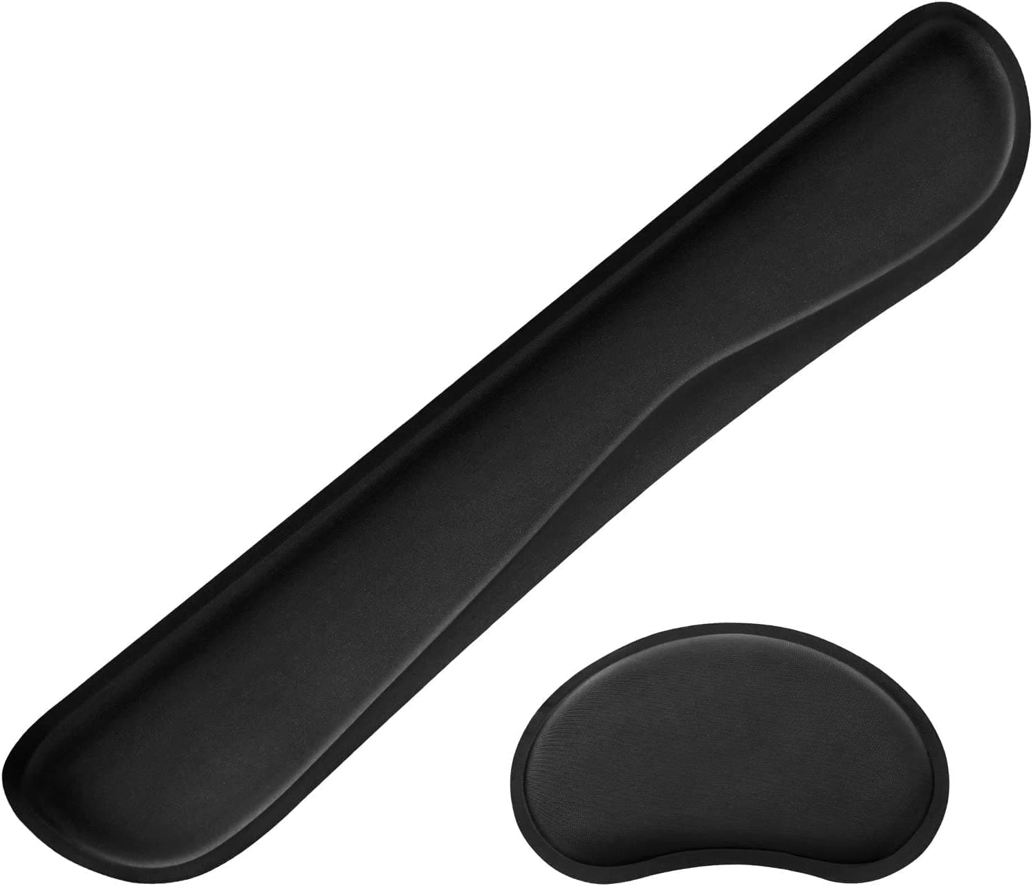 HAPYSA Memory Foam Keyboard and Mouse Wrist Rest for Computer, Ergonomic Design for Typing Pain Relief, Desk Pads Support Hand and Arm, Mouse pad Rests, Smooth Fiber Cushion Wrist Support