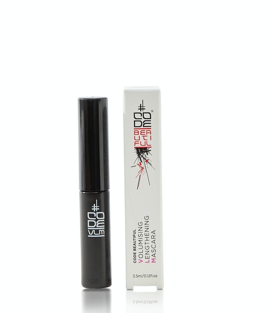 CODE VLM MINI Volumising Lengthening Mascara 3.5ml. Enriched With Lash Lengthening And Volumising Ingredients For Bold, Beautiful Lashes. Vegan Cruelty Free