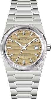 Specht & Söhne 222 Gold Watch Men's Watches Automatic Mechanical Wriswatch Japan NH35 Movt Sports Wristwatch 37MM Waterproof