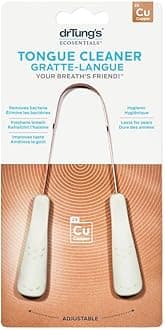 DrTungâ€™s Tongue Cleaner, Copper Tongue Scraper, Tongue Cleaner for Adults, Kids, Easy to Use Comfort Grip Handle, 2 Pack