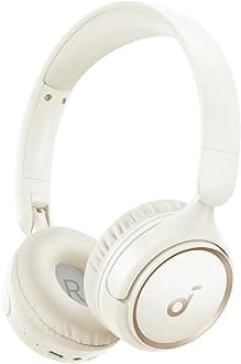 soundcore by Anker H30i Wireless On-Ear Headphones, Foldable Design, Pure Bass, 70H Playtime, Bluetooth 5.3, Lightweight and Comfortable, App Connectivity, Multipoint Connection (White)