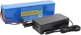 48V 20Ah Lithium Ion Battery for Ebike & Scooter - High Power 1000W 13S3P Battery Pack with BMS, Charger & XT60 Connector - Perfect for Electric Bicycles, Long-Lasting Performance