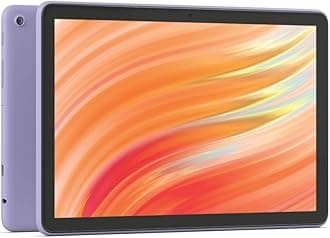 Like-New Amazon Fire HD 10 tablet (newest model) built for relaxation, 10.1" vibrant Full HD screen, octa-core processor, 3 GB RAM, 64 GB, Lilac