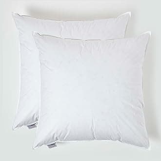 HOMESCAPES 2 Pack Luxury Duck Feather Cushion Inserts 80cm x 80cm (32 x 32”) Perfect Bounce Back and Down-Proof Cover Generously Filled Inner Pads Filler, Hypoallergenic RDS Certified Machine Washable