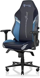 - Titan Evo Yasuo Gaming Chair - Reclining & Heavy Duty Computer Chair with 4D Armrests - Magnetic Head Pillow & Lumbar Support - Big and Tall 395 lbs - Blue - Leatherette