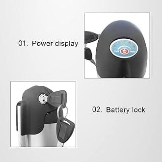 TIM-LI Ebike Battery, 36V 8.8AH/10Ah/13AH/15AH Water Bottle Battery, Water Bottle Electric Bike Lithium Ion Battery Pack for Mountain Bicycle,36V13AH