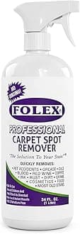 FOLEX - Professional Carpet Cleaner Spray 34 oz - Pet Stain Removal - Instant Stain Removal - No Rinsing Required - Safe for Pets - Works on All Fabrics
