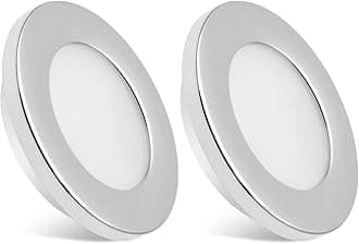 Dream lighting RV Interior LED Lights 2.76inch Recessed Ceiling Light Cool White 200lumens, Chrome Bezel, Pack of 2