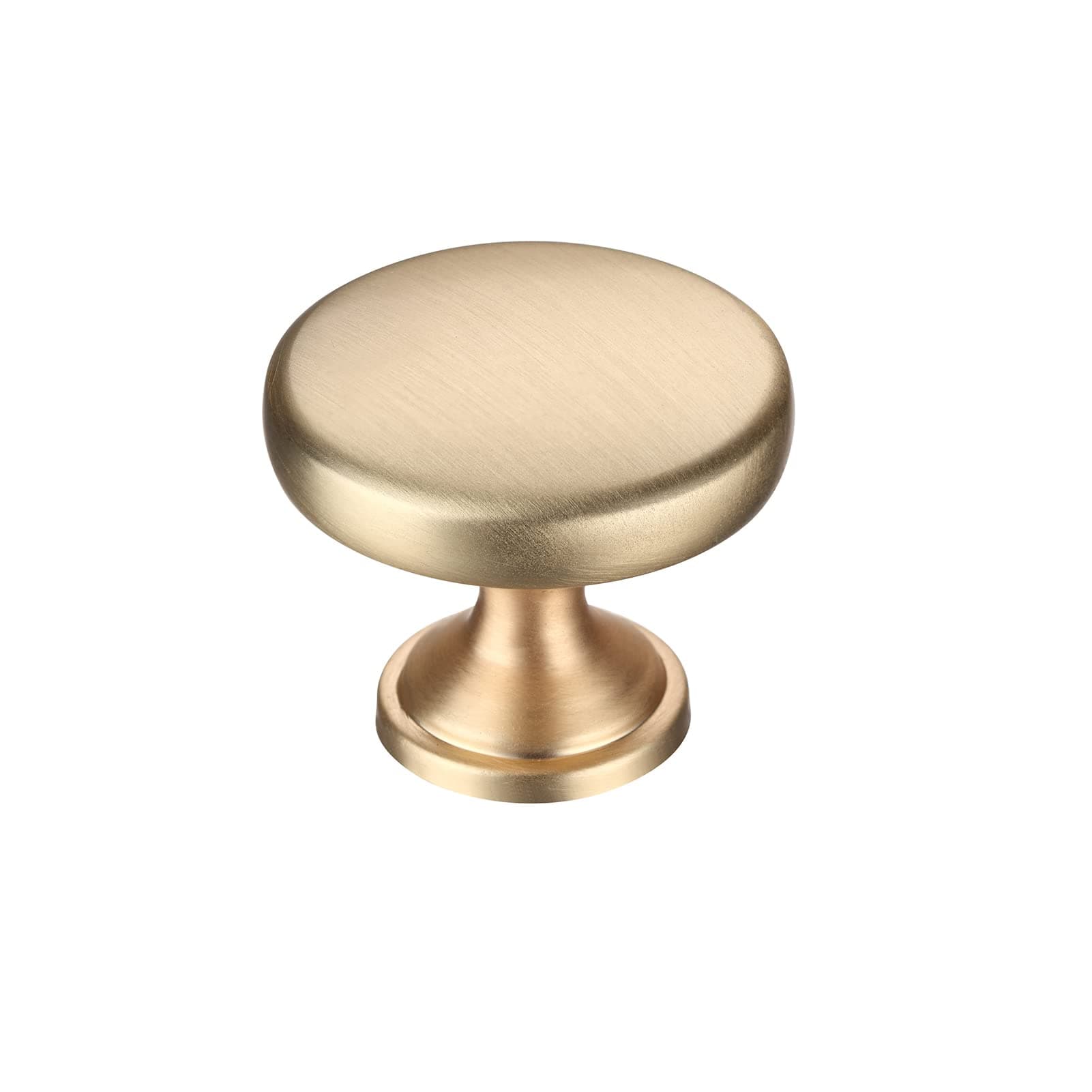 10 Pack Gold Cabinet Knobs Brushed Brass Cabinet Knobs Heavy Duty Knobs for Cabinets and Drawers - Sold Single Hole Kitchen Cabinet Knobs Gold, Brass Drawer Knobs and Gold Dresser Knobs