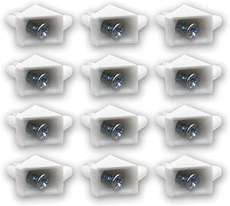 Replacement Shelf Support Fits IKEA PAX BILLY KOMPLEMENT Compatible with Bracket Wardrobe Holder Shelves (White, Pack of 12)