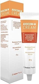 Avocom-M Cream, Mometasone Furoate 0.1% w/w, Miconazole Nitrate 2% w/w, 30g