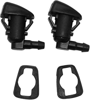 ZHParty 2 Pcs Front Windshield Washer Nozzle Wiper Spray Jet Kit fit for 11-17 Jeep Grand Cherokee WK2, 11-14 Dodge Grand Caravan, 11-18 Dogde Durango - Replace OEM# 68269108AA, 55372143AB, 68260443AA