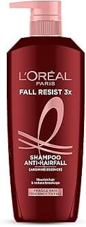 LOreal Paris Fall Resist 3X Anti-Hairfall Shampoo with Arginine Essence For Weak Hair with Tendency to Fall and Hair Thinning, Reduces Hair Breakage and Nourishes Roots- 650ml