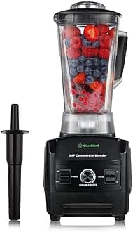 - Commercial Blender with 5-Year Full Warranty - 1800W, 3HP, 64oz High-Performance Professional Countertop Blender with Stainless Steel Blades