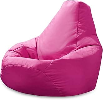 Beautiful Beanbags - Adult Highback Beanbag Chair - Large Water-Resistant for Indoor and Outdoor Use - Lounge or Gaming Chair - Manufactured in UK (Pink)