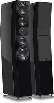 Ultra Evolution Titan 3 Way Tower Speakers with Quad 6.5 Inch Woofers - Pair (Piano Gloss Black)