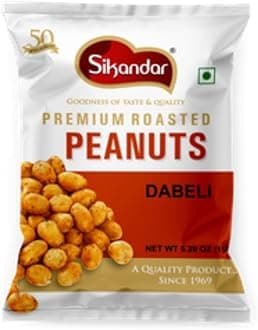 SIKANDAR Premium Roasted Peanuts 150g (Pack of 4) (600g, Dabeli)