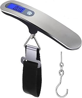 TXY Luggage Scale, 50kg/110lb Portable Mini Suitcase Scale Household Digital Display Scale Applied Aircraft Luggage Outdoor Scale Weighing Balance