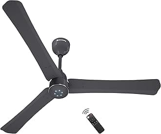 atomberg Renesa Halo Smart Alexa Enabled 1200mm BLDC Ceiling Fan with Remote | BEE 5 star | High Air Delivery | Low noise | LED Speed Indicator | Sleek Design | | 3 Year Warranty | Pebble Grey