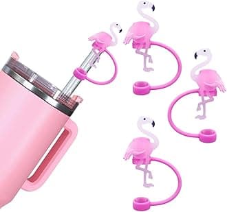 Silicone Straw Cover Cap for Stanley Cup, Straw Topper Compatible with 10mm 30&40 Oz Stanley Tumbler, Dust-Proof Reusable Tips Lids (green 3p)