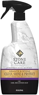 Granite Clean, Shine & Protect - Cleans Polishes & Protects Stone, Granite, Quartz, Marble, Limestone and Travertine Slate Surfaces, White, 24 Fl oz
