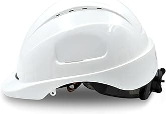 Saviour Industrial Safety Freedom Helmet with Ratchet Adjustment – HDPE Safety Helmet for Construction, Factory, Engineering, PPE Hard Hat for Head Protection – Lightweight & Adjustable (White)