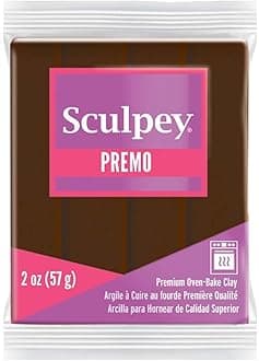 Sculpey Premo Sculpey Light-Weight Professional Crafting Clay, Brown