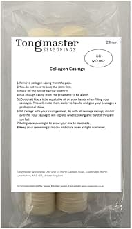 2 Pack of Collagen Sausage Casing Skins (28mm Diameter)