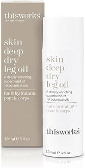 Skin Deep Dry Leg Oil, 150 ml - Body Oil for Dry Skin - Nourishing Moisturising Cream for the Body, Enriched with 19 Essential Oils for a Moisturising Shine
