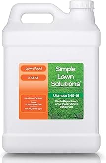 - Ultimate 3-18-18 NPK- Lawn Food Liquid Fertilizer- Easy to Use Concentrated Spray- Any Grass Type- Summer & Fall Nutrients- Simple Lawn Solutions - Turf Hardiness & Root Vigor (2.5 Gallon)
