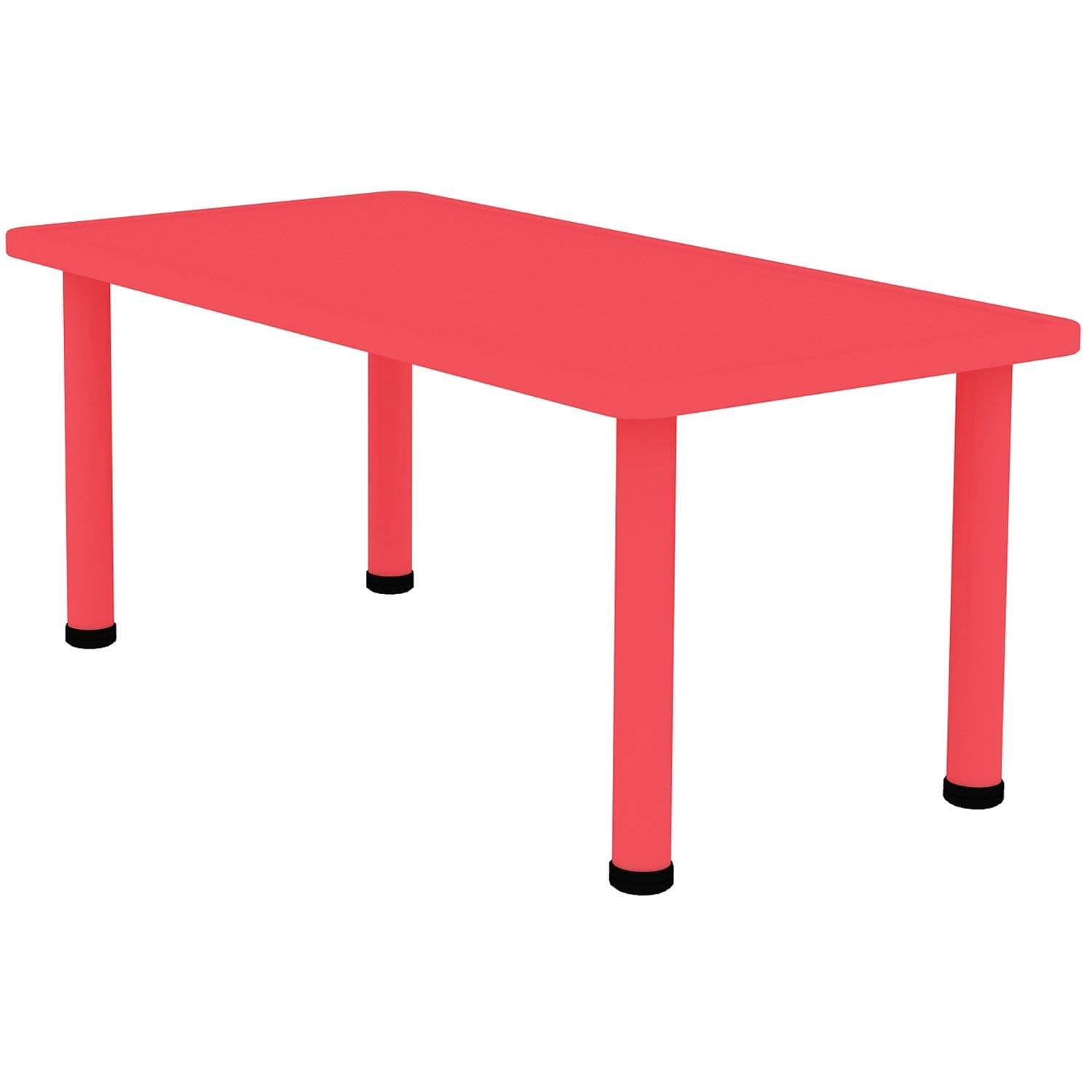Strong and Sturdy Table Without Chairs - Rectangle (Red), Medium, (115)
