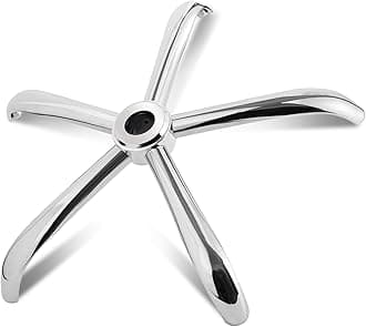 Mastery Mart Office Chair Base Replacement, 28 Inch Ultra Heavy Duty (1000 KG/ 2200 LB Rated) Metal Leg, Reinforced to Repair Swivel Gaming Chair with Universal Caster and Gas Cylinder Size (Silver)