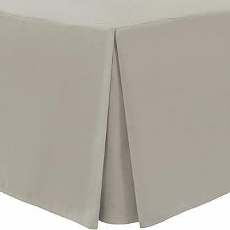 Linen Home Box Pleated Base Valance Sheet King Bed Skirt Platform Valance Sheets, Microfiber Soft Brushed Easy Care Non Iron (King, Linen)