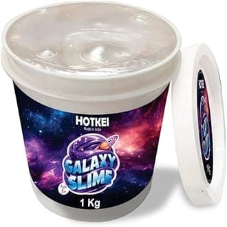 HOTKEI (1 Kg) White Galaxy Slime for Kids DIY Fruit Scented Metallic Magic Toy Slimy Slime Gel Jelly Putty Art Toys Birthday Gift Box for Boys Girls 3 to 10 Years