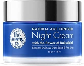 The Moms Co. Natural Age Control Night Cream for Women| With Bakuchiol (Natural Retinol) & Niacinamide| Reduces Fine Lines & Wrinkles| Night Cream For Women Anti-Ageing- 50g