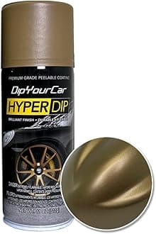 DipYourCar.com HyperDip Paint - Can of Sprayable Automotive Dip Coat - Removable Peelable Paint Protection for Cars - Bronze Gold Satin Coat Spray