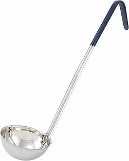 Stainless Steel Ladle with Blue Handle, 8-Ounce, Medium