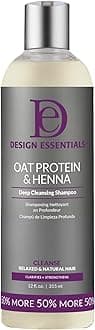 Oat Protein & Henna Deep Cleansing Shampoo, to Clarify, Strengthen, and Add Volume for All Hair Types, 12 Fl Oz.