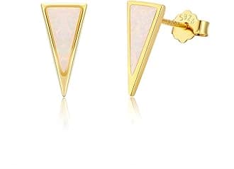 Black Onyx Stud Earrings for Men Women, 925 Sterling Silver Viking Earrings