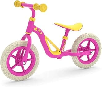 Chillafish Charlie Toddler Balance Bike, Lightweight 10-Inch Bike for Boys & Girls 2 to 4 Years Old, Adjustable Seat, Carry Handle & No-Puncture Tires