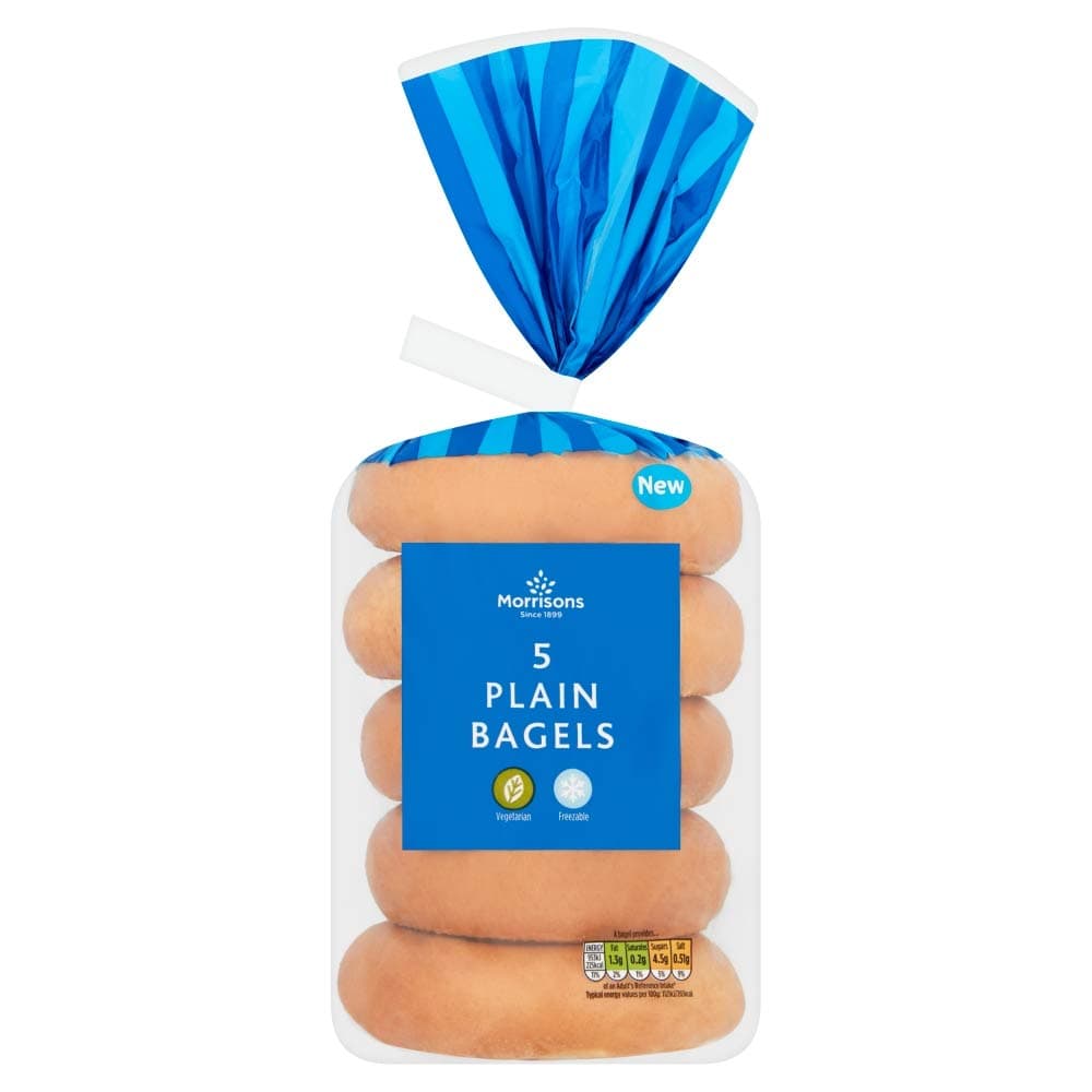 Morrisons 5 Plain Bagels