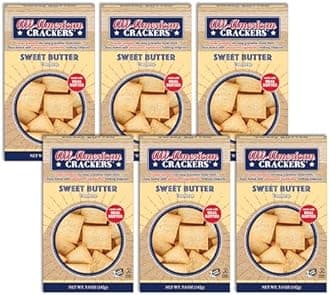 All-American Snack Crackers, Sweet Butter, 4 Ounce (Pack of 6), Made with Real Butter, Non-GMO, Kosher