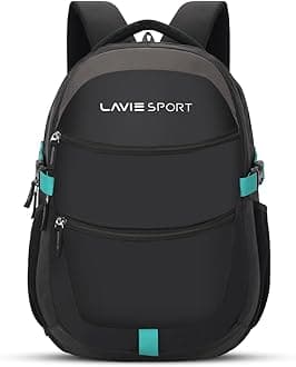 Lavie Sport Laptop backpack 29 litres Casual Bag with Padded Laptop Sleeve for Men & Women | Rain Cover Backpack for Boys & Girls