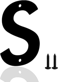28 Inch Metal House Numbers Letters, Black House Address Numbers for Outside, Modern Metal Address Number Letters for Homes, Apartments, Farms, Office (S)