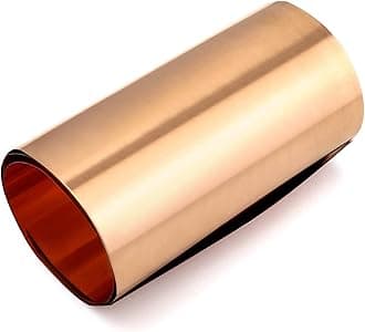 QWORK® 0.1mm Copper Sheet Roll, 99.9% Pure Copper Metal Sheet Foil - 0.1mm x 20cm x 1M (0.004" x 8" x 39.5")