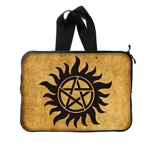 Custom Supernatural Anti-Possession Demon Devil's Trap Pattern Laptop Notebook Computer Netbook Soft Neoprene Sleeve Bag Case Cover for Apple Macbook Pro 15 inch(Two Sides)