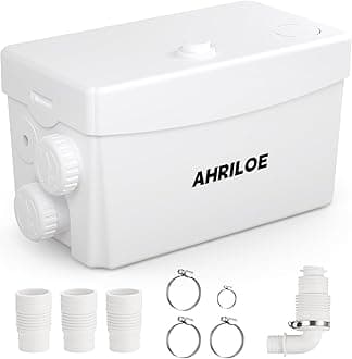 450W Sink Pump, Toilet Macerator Pump with 3 Inlets/1 Outlets, Sewage Pumps for Sink, Laundry, Basement