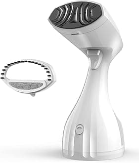 Clothes Steamer, 1500W Steam Iron Handheld Portable Garment Steamer for Home and Travel Clothing Steamer Wrinkle Remover 25s Fast Heat-up, 280ml White, Small (Updated Version)